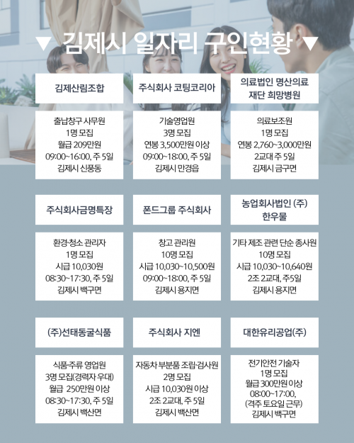 [김제일자리종합지원센터 일자리정보지] 2025년 9월 25일 제 038호